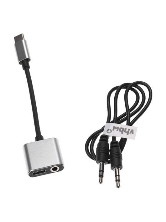 USB C Adapter 2 1-ben AUX, Huawei, Xiaomi, Motorola Jack Kábel