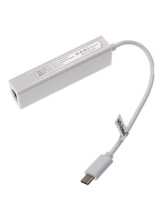 USBC m - RJ45 f Ethernet Adapter + 3 USB Aljzat