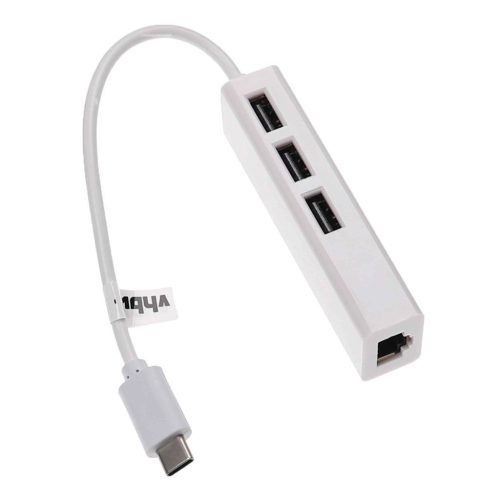 VHBW USBC m - RJ45 f Ethernet Adapter + 3 USB Aljzat
