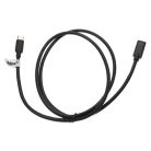 VHBW USB C Verlängerungskabel für verschiedene Tablets, Notebooks, Smartphones, Computer - 1 m schwarz, USB 3.1 C Kabel