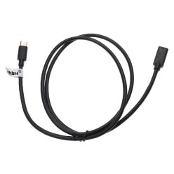   VHBW USB C Verlängerungskabel für verschiedene Tablets, Notebooks, Smartphones, Computer - 1 m schwarz, USB 3.1 C Kabel