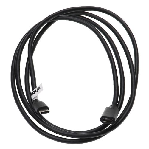 VHBW USB C Verlängerungskabel für verschiedene Tablets, Notebooks, Smartphones, Computer - 1,5 m schwarz, USB 3.1 C Kabel