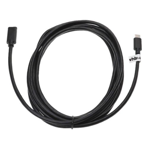 VHBW USB C Verlängerungskabel für verschiedene Tablets, Notebooks, Smartphones, Computer - 3 m schwarz, USB 3.1 C Kabel