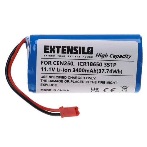 Akkumulátor Ecovacs ICR18650 3S1P-hez - 3400 mAh, 11,1 V, Li-Ion