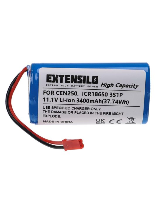 Akkumulátor Ecovacs ICR18650 3S1P-hez - 3400 mAh, 11,1 V, Li-Ion