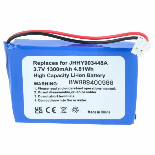 VHBW Radio Akku Albrecht 083448, JHHY903448A - 1300 mAh 3,7 V Li-Ion
