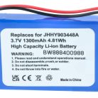 VHBW Radio Akku Albrecht 083448, JHHY903448A - 1300 mAh 3,7 V Li-Ion