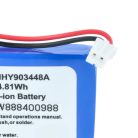 VHBW Radio Akku Albrecht 083448, JHHY903448A - 1300 mAh 3,7 V Li-Ion