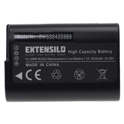 Panasonic DMW-BLK22, DMW-BLK22GK akkumulátor - 2250 mAh, 7,2 V, Li-Ion