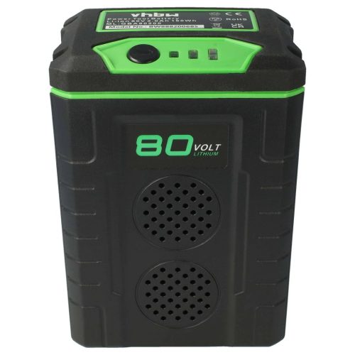 VHBW Lawn Mower Battery Greenworks 80V Max, 2901302, 2901207 - 2500 mAh 80 V Li-Ion, black/green