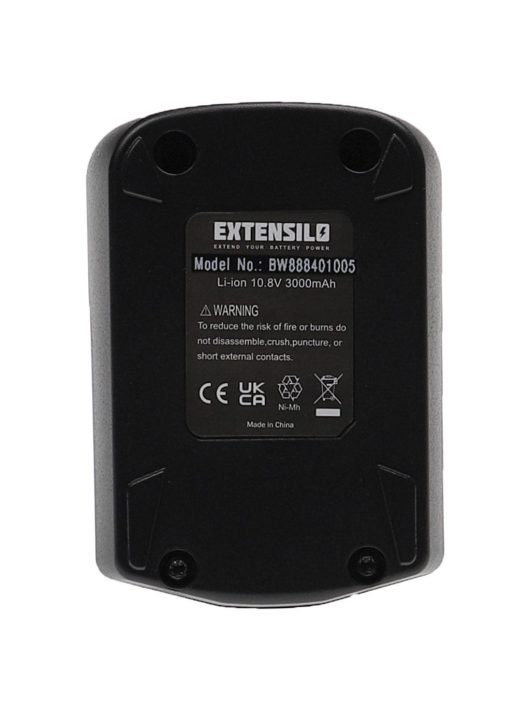 Elektromos kéziszerszámgép akkumulátor  Metabo 6.254.36, 6.255.85, 6.254.39, 6.254.38 - 3000 mAh, 10,8 V, Li-Ion