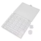 VHBW Sewing Machine Bobbin Box, 25 Bobbins, Plastic, Compatible with Brother/Singer