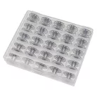 VHBW Sewing Machine Bobbins, 25 pcs, Metal, Compatible with Brother/Singer