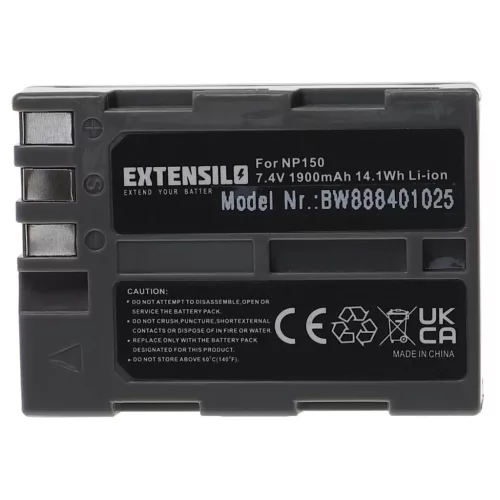 VHBW Fujifilm BC-150, NP-150 battery - 1900 mAh, 7.4 V, Li-Ion