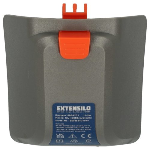 VHBW Garten-Schlauchaufroller Akku Gardena 008A231 - 2500 mAh 18 V Li-Ion