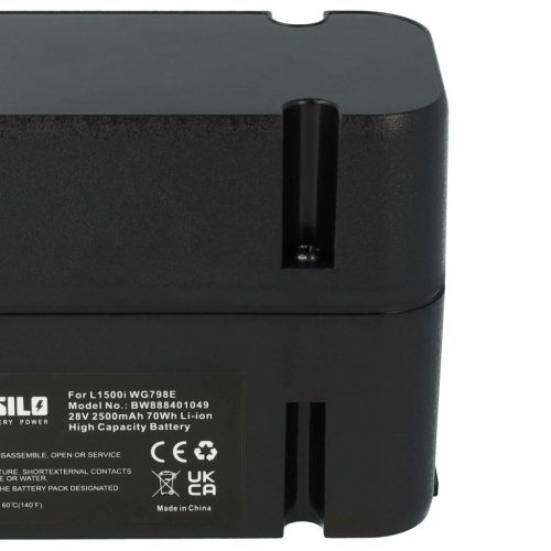 VHBW Lawn Mower Battery for Worx - 2500 mAh 28 V Li-Ion, Black - Gardening Tool