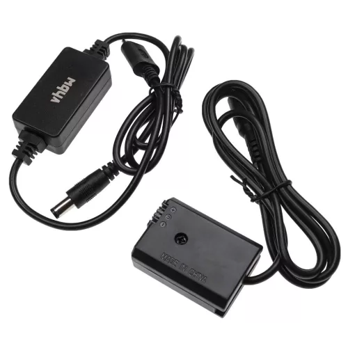 VHBW USB Power Supply AC-PW20 for Camera + DC Connector, like Sony NP-FW50 - 2 m, 8.4 V 3.0 A