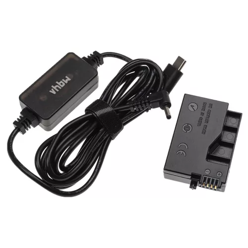 VHBW USB power supply ACK-E8 for Camera + DC connector, Canon DR-E8 - 2 m, 8.4 V 3.0 A