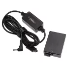 VHBW USB power supply ACK-E8 for Camera + DC connector, Canon DR-E8 - 2 m, 8.4 V 3.0 A