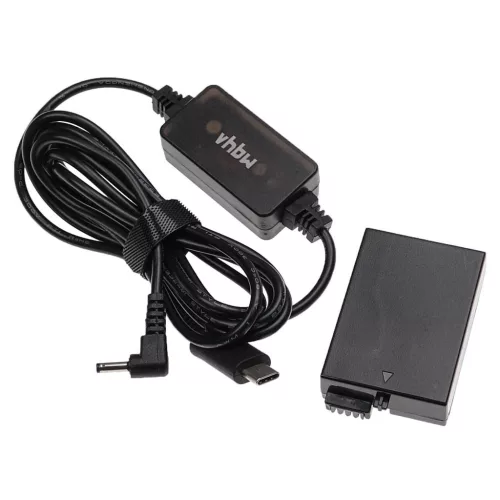 VHBW USB power supply ACK-E8 for Camera + DC connector, Canon DR-E8 - 2 m, 8.4 V 3.0 A