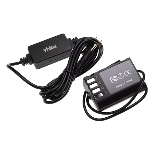 VHBW USB-Netzteil DMW-AC8 für Kamera + DC-Adapter, Panasonic DMW-DCC17 - 2 m, 9 V 3,0 A