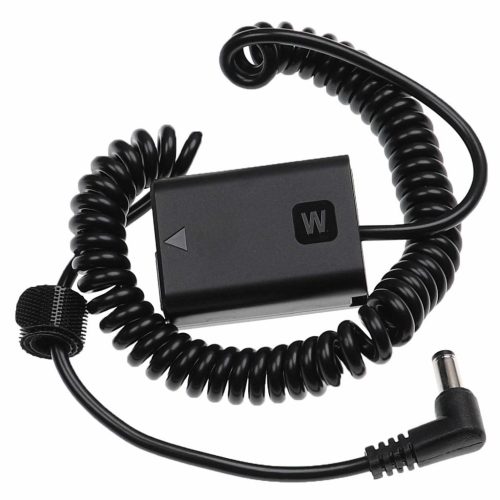 VHBW Sony NP-FW50 DC Coupler - 120 cm Spiral Cable