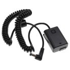VHBW Sony NP-FW50 DC Coupler - 120 cm Spiral Cable