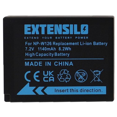 Fujifilm NP-W126, NP-W126s akkumulátor - 1140 mAh, 7,2 V, Li-Ion