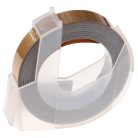VHBW Dymo 0898140 replacement 3D embossed label tape - 9 mm, white-gold