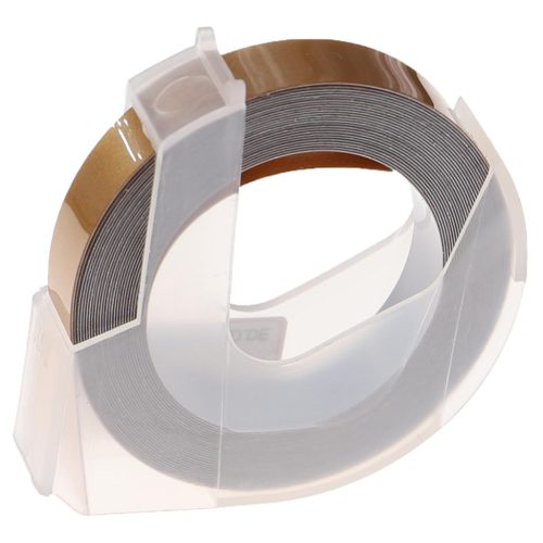 VHBW Dymo 0898140 replacement 3D embossed label tape - 9 mm, white-gold