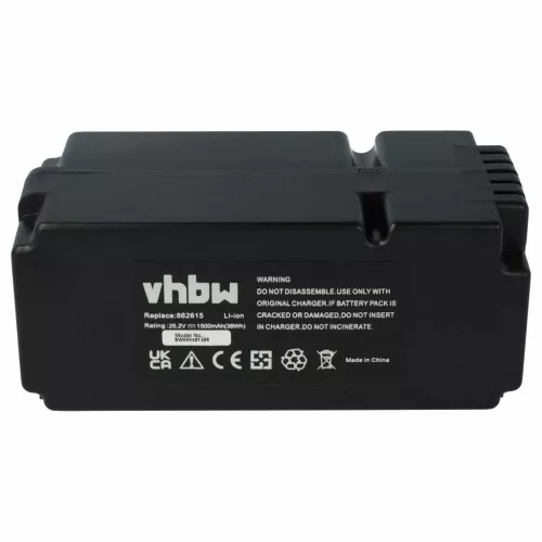 Yard Force Lawn Mower Battery 862601, 862615, 0862622, 0862622001 - 1500mAh 25.2V Li-Ion
