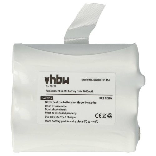 VHBW Radio Akku zur Ersatz von Midland PB-X7 - 1000 mAh 3,6 V NiMH