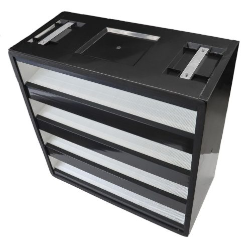 VHBW H14 HEPA-Filter, Klimaanlage, Lüftungsanlage, Glasfaser, Kunststoff, schwarz/weiß