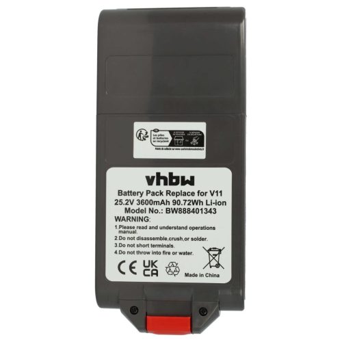 VHBW Battery for Dyson 970425-01, 970938-01 - 3600 mAh, 25.2 V, Li-Ion