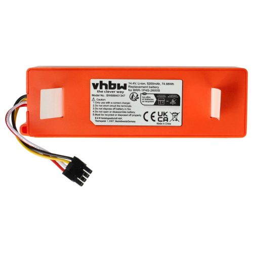 VHBW Roborock BRR-2P4S-5200D Battery - 5200 mAh, 14.4 V, Li-Ion