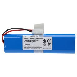   Akkumulátor 360 D004-ICR-26HE-4S1P-hez - 2600 mAh, 14,4 V, Li-Ion