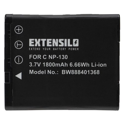 Casio NP-130, NP-130A akkumulátor - 1800 mAh, 3,7 V, Li-Ion