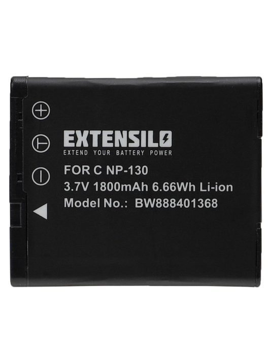 Casio NP-130, NP-130A akkumulátor - 1800 mAh, 3,7 V, Li-Ion