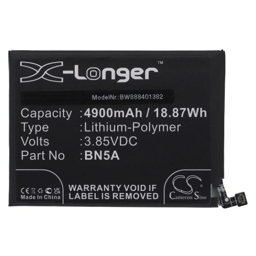 Mobiltelefon akkumulátor  Xiaomi BN5A-hoz - 4900 mAh 3,85 V Li-polimer