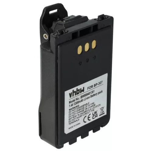 VHBW Radio Akku Icom BP-307 - 3300 mAh 7,4 V Li-Ion