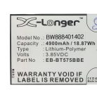 VHBW Tablet akkumulátor Samsung GH43-05039A, EB-BT575BBE - 4900 mAh 3,85 V Li-polimer