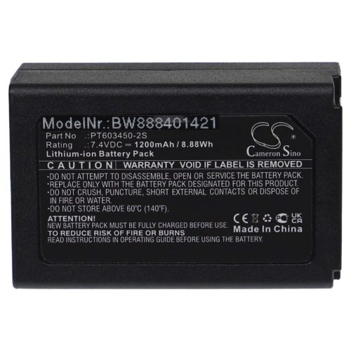 VHBW CEM PT603450-2S Battery - 1200 mAh, 7.4 V Li-Ion