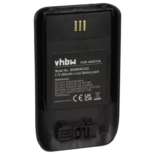 VHBW Vezetékes telefon akku Ascom 490933A, 660497 - 800 mAh 3,7 V Li-Ion