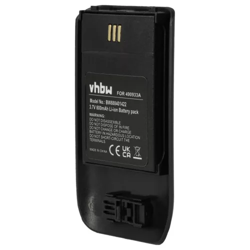 VHBW Vezetékes telefon akku Ascom 490933A, 660497 - 800 mAh 3,7 V Li-Ion