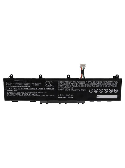 Notebook akkumulátor  HP HSTNN-IB9F, HSTNN-DB9Q, CC03XL, CC03053XL - 4300 mAh 11,55 V Li-polimerhez