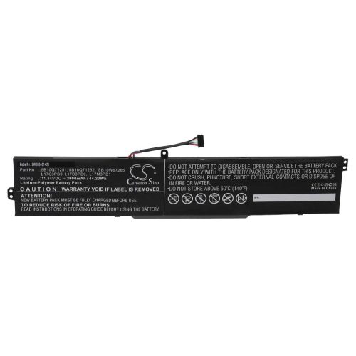 VHBW Notebook Battery Lenovo 5B10Q71252, 5B10Q71251, 5B10Q71254 - 3900 mAh 11.34 V Li-polymer