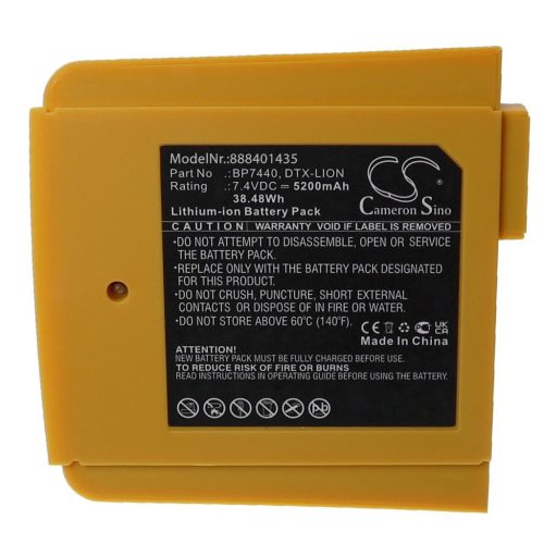 VHBW Fluke DTX-LION Akkumulátor, BP7440 – 5200 mAh 7,4 V Li-Ion
