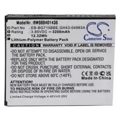   VHBW Mobiltelefon Akku Samsung GH43-04993A, EB-BG715BBE - 3200 mAh 3,85 V Li-Polymer