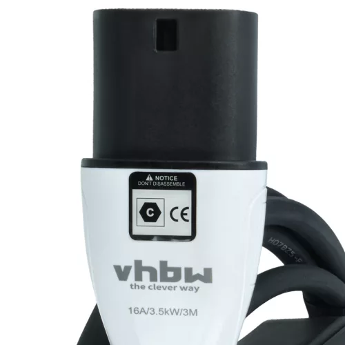 VHBW Charging Cable Type 2 - 16 A, 3.5 kW, 3 m