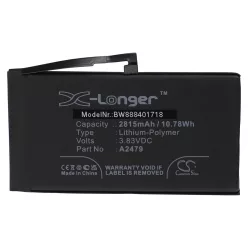   VHBW Mobiltelefon Akku für Apple A2479, A2431 - 2815 mAh 3,83 V Li-Polymer
